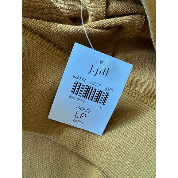 J Jill Purejill Affinity French Terry Slim Leg Pants Gold Corpcore Career - Picture 3 of 7